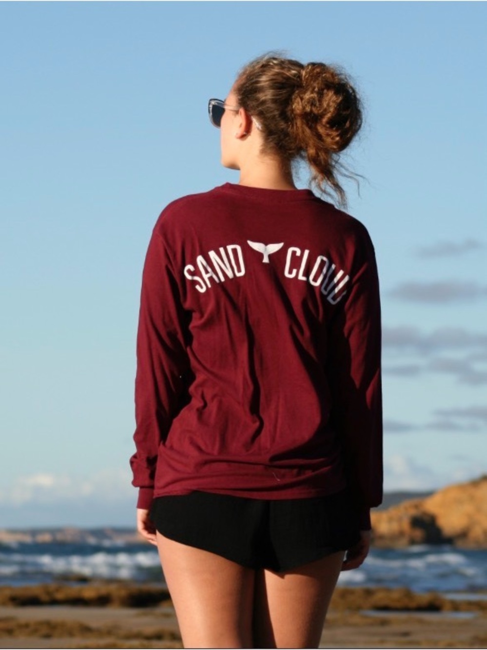 Long Sleeve Crewneck Tee - Maroon